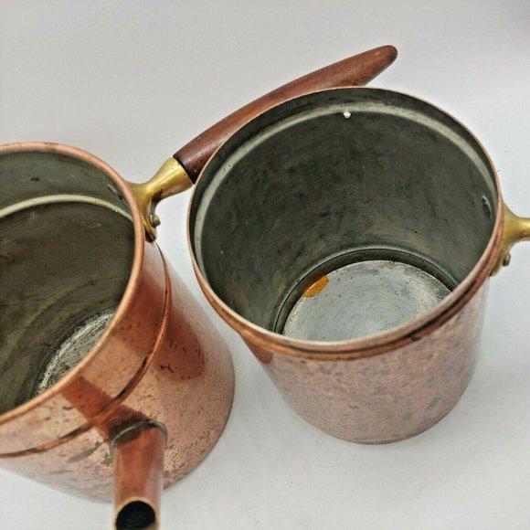 Vintage European Mid Century Copper Flip Expresso Coffee Maker Pot - Picture 8 of 8